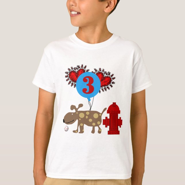 Dog 3rd Birthday Tshirts and Gifts (Front)