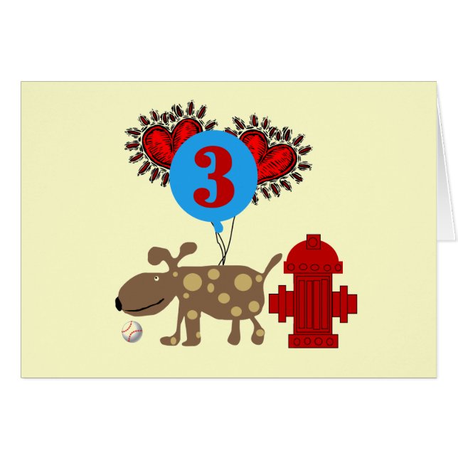 Dog 3rd Birthday Tshirts and Gifts (Front Horizontal)