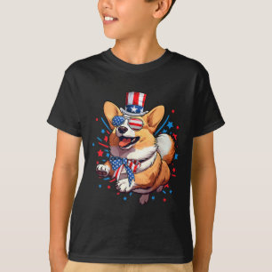Dog 4th Of July American Usa Flag Patriotic Funny T-Shirt