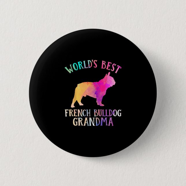Dog  6 cm round badge (Front)