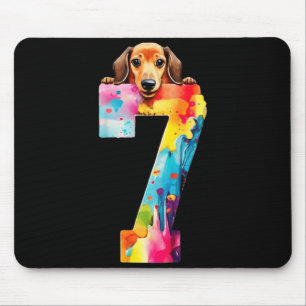 Dog 7 Years Dachshund Birthday Mouse Mat
