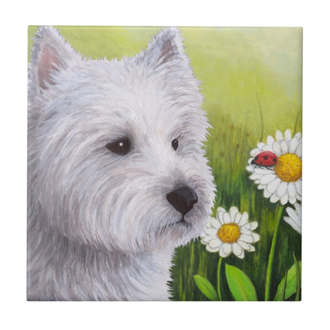 Dog 83 Westie Tile (Front)