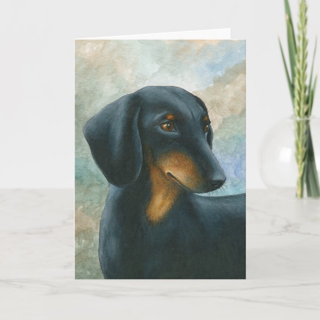 Dog 90 Dachshund Greeting Card (Front)