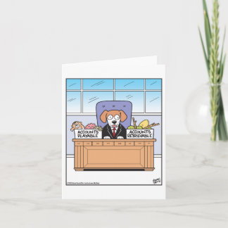 Dog Accounting Inbox and Outbox toys  Card