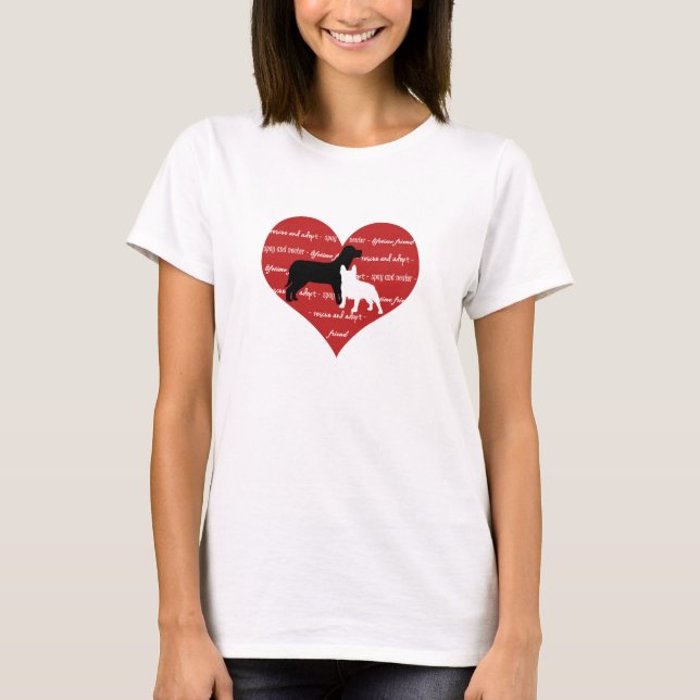 Dog adoption and rescue heart T-Shirt (Front)