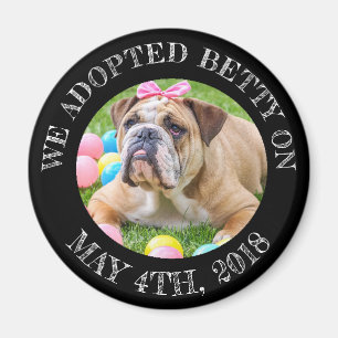 Dog Adoption Personalised Reminder Magnet