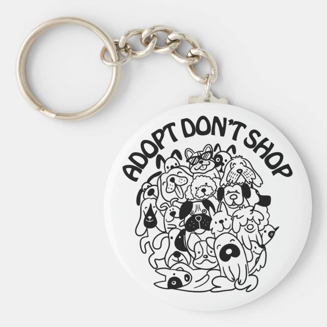 Dog Adoption Rescue Keychain (Front)