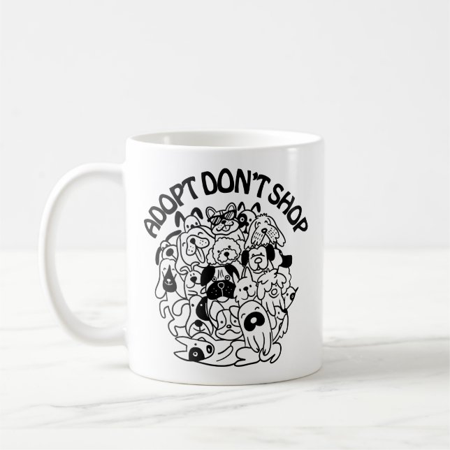 Dog Adoption Rescue Mug (Left)