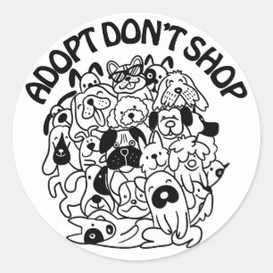 Dog Adoption Rescue Sticker