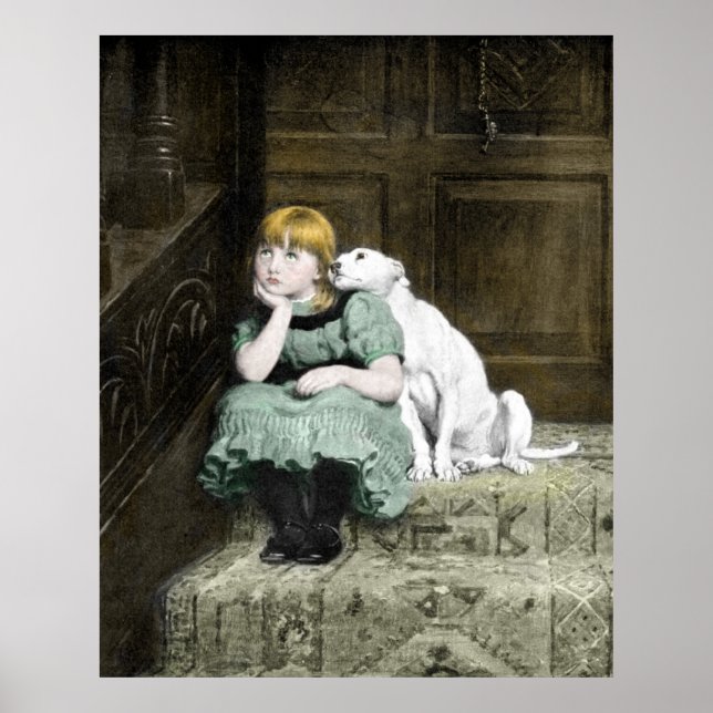 Dog Adoring Girl Poster (Front)