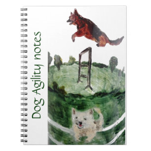 Dog Agility Painting Custom Notebook