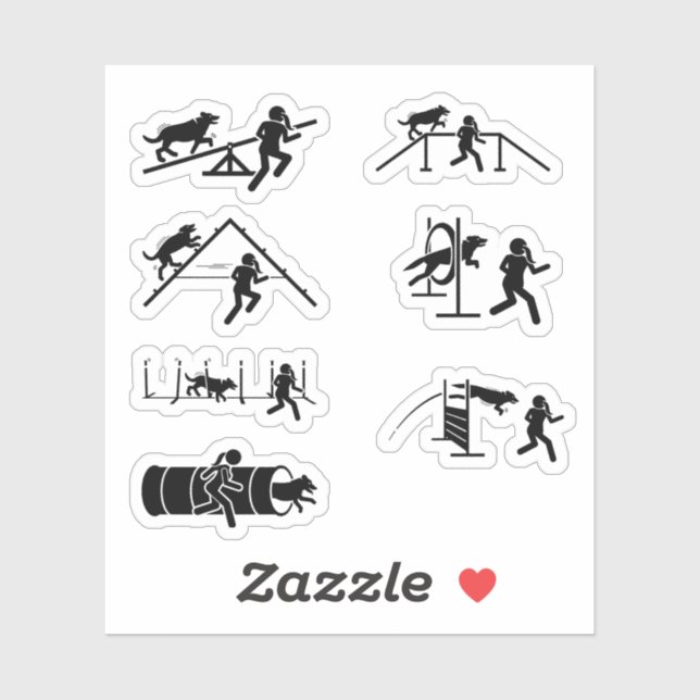 Dog Agility Stickers (Sheet)
