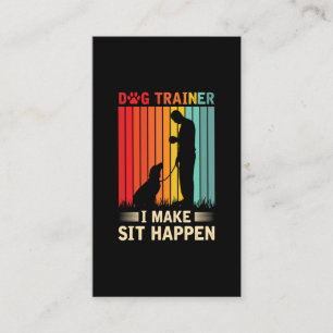 Dog Agility Training Women Men Dog Trainer Business Card