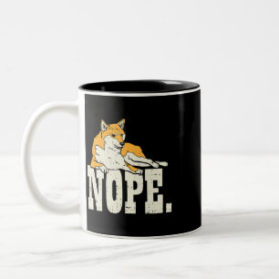 Dog Akita Nope Shiba Inu Cute Japanese Pet Dog Aki Two-Tone Coffee Mug
