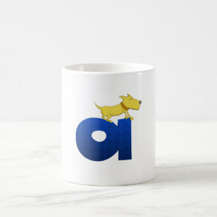 Dog Alphabet A Mug
