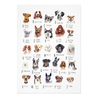 Dog Alphabet Poster