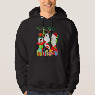 Dog American Eskimo Christmas Socks  Xmas Pajama P Hoodie