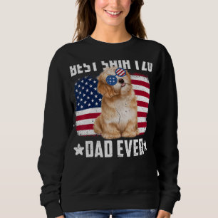 Dog  American Flag  Best Shih Tzu Dad Ever Sweatshirt