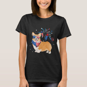Dog American Usa Flag 4th Of July Men Women Lover T-Shirt