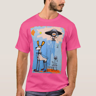 Dog And Alien Cat (Original Version). T-Shirt