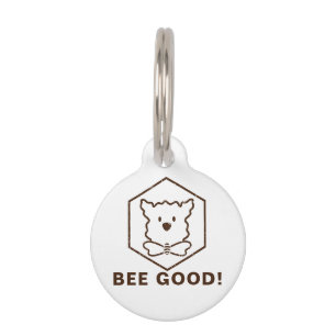 Dog and Bee design Pet Tag