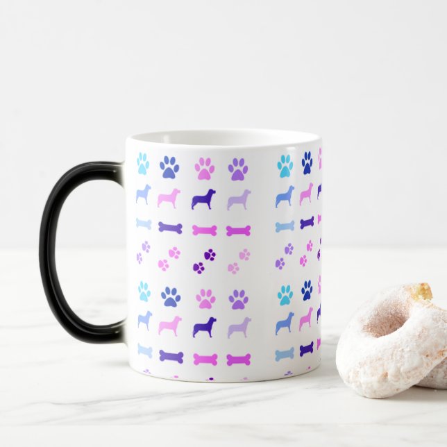 Dog and Bones  Magic Mug (With Donut)
