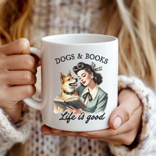 Dog and Book Lovers Coffee Mug