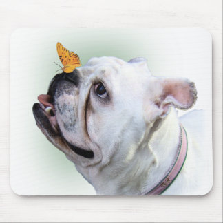 Dog and Butterfly Mouse Mat