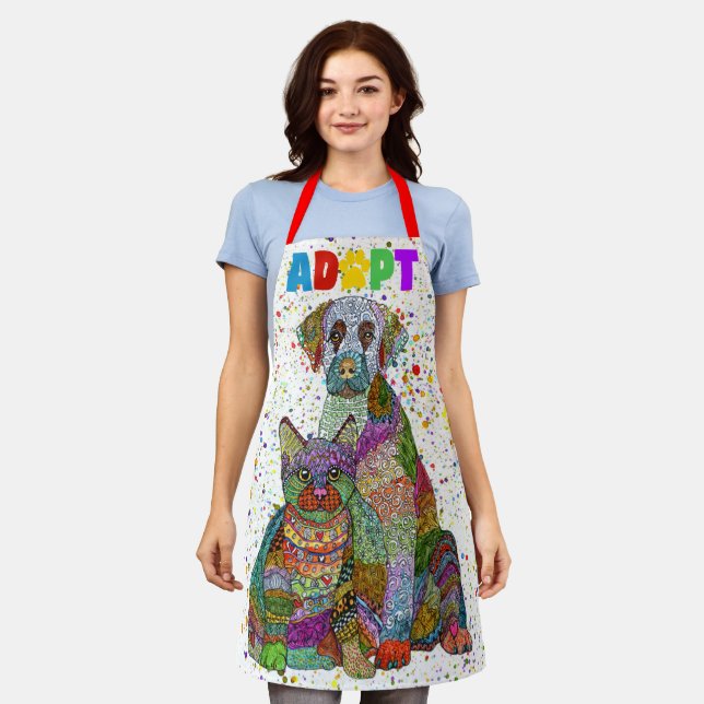 Dog and Cat Adoption and Rescue Apron (Worn)