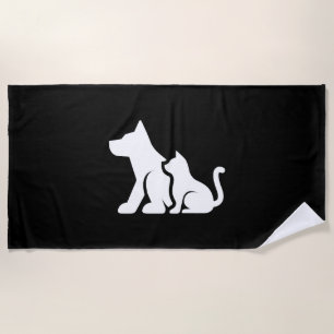 Dog and Cat Beach Towel