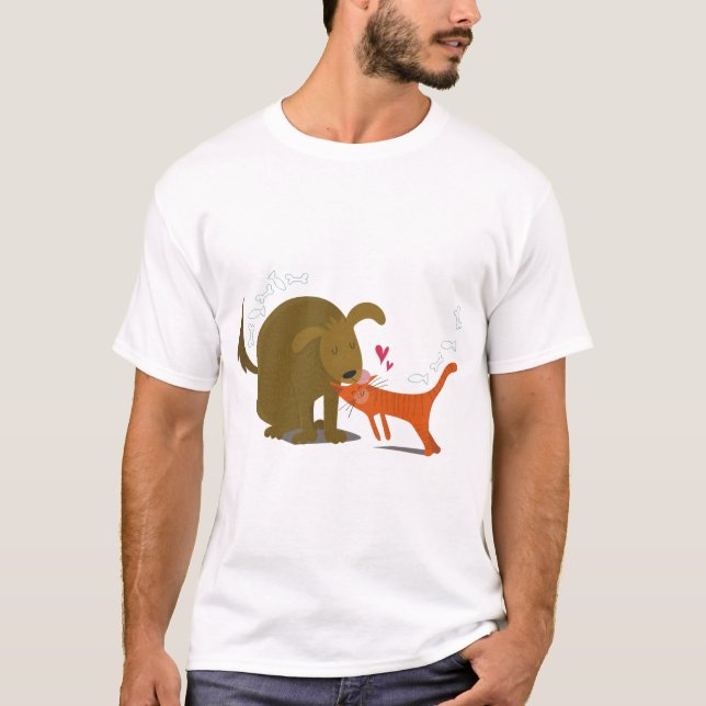 Dog and Cat Best Friend T-Shirt (Front)