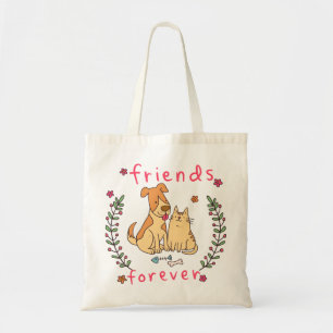 Dog and Cat Best Friend Tote Bag