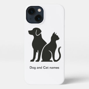 Dog and Cat boho design iPhone 13 Case