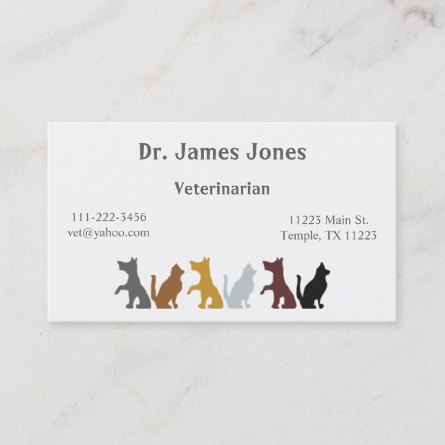 Dog and Cat Business Card (Front)