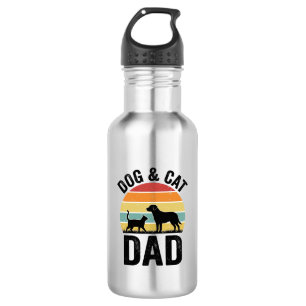 Dog and Cat Dad Vintage Pet Lover Shirt Design_1 532 Ml Water Bottle