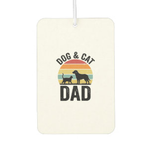 Dog and Cat Dad Vintage Pet Lover Shirt Design_1 Car Air Freshener