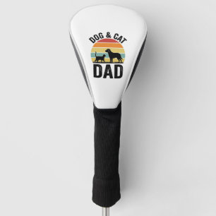 Dog and Cat Dad Vintage Pet Lover Shirt Design_1 Golf Head Cover