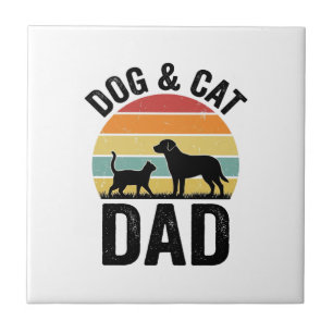 Dog and Cat Dad Vintage Pet Lover Shirt Design_1 Tile