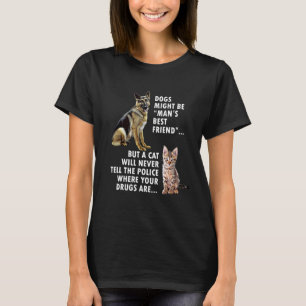 Dog And Cat Design T-Shirt