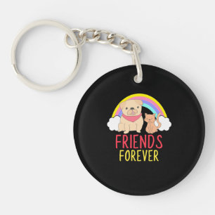 Dog And Cat Friends Forever Key Ring