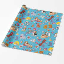 Dog and Cat Gift Wrapping Paper