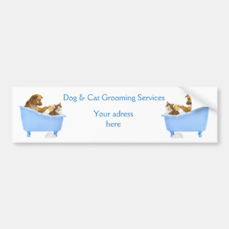 Dog and Cat Grooming Service Bumper Sticker