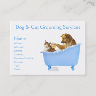 Dog and Cat Grooming Service Business Card