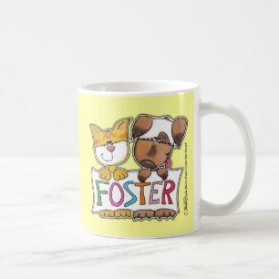 Dog and Cat Hold FOSTER Banner Coffee Mug