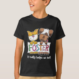Dog and Cat Hold FOSTER Banner T-Shirt