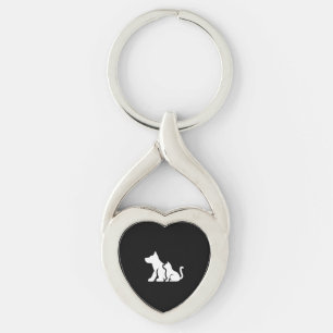 Dog and Cat Key Ring