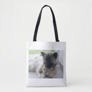 Dog And Cat Love Tote Bag