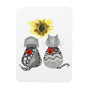 Dog and Cat Magnet 3"x4"