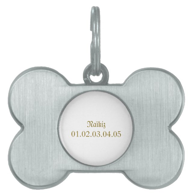 Dog and Cat Medallion Pet ID Tag (Front)