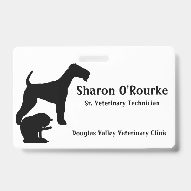 Dog and Cat Name Badge ID Badge (Front)
